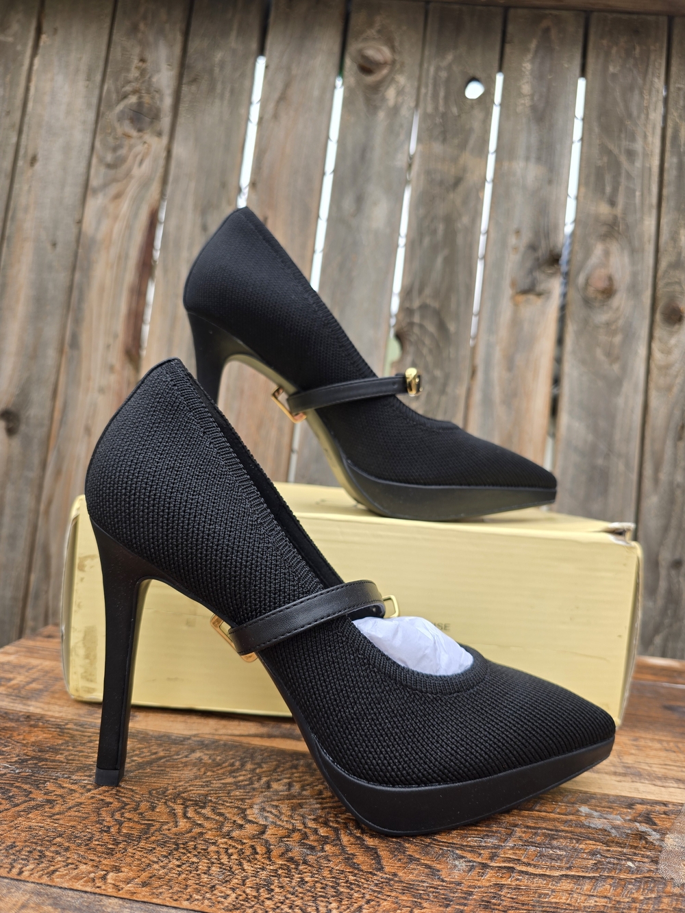 Cosy Island Classic Black Mary Jane Stiletto Pumps Elegant Women's Heels Size 6